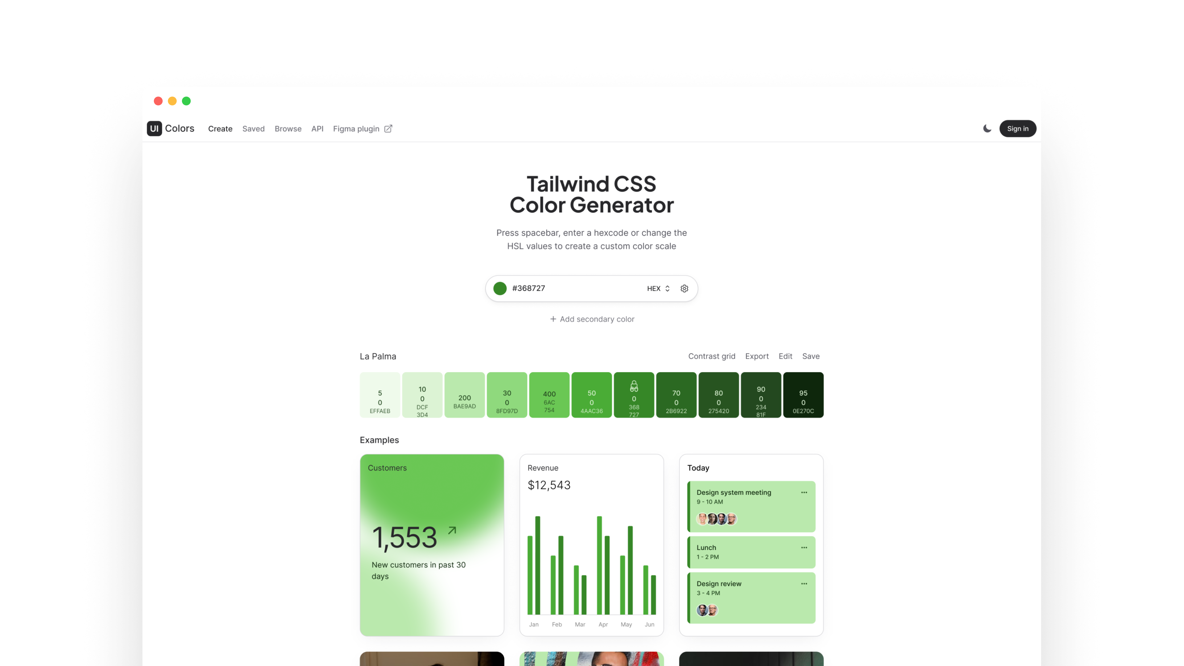 Tailwind CSS Color Generator