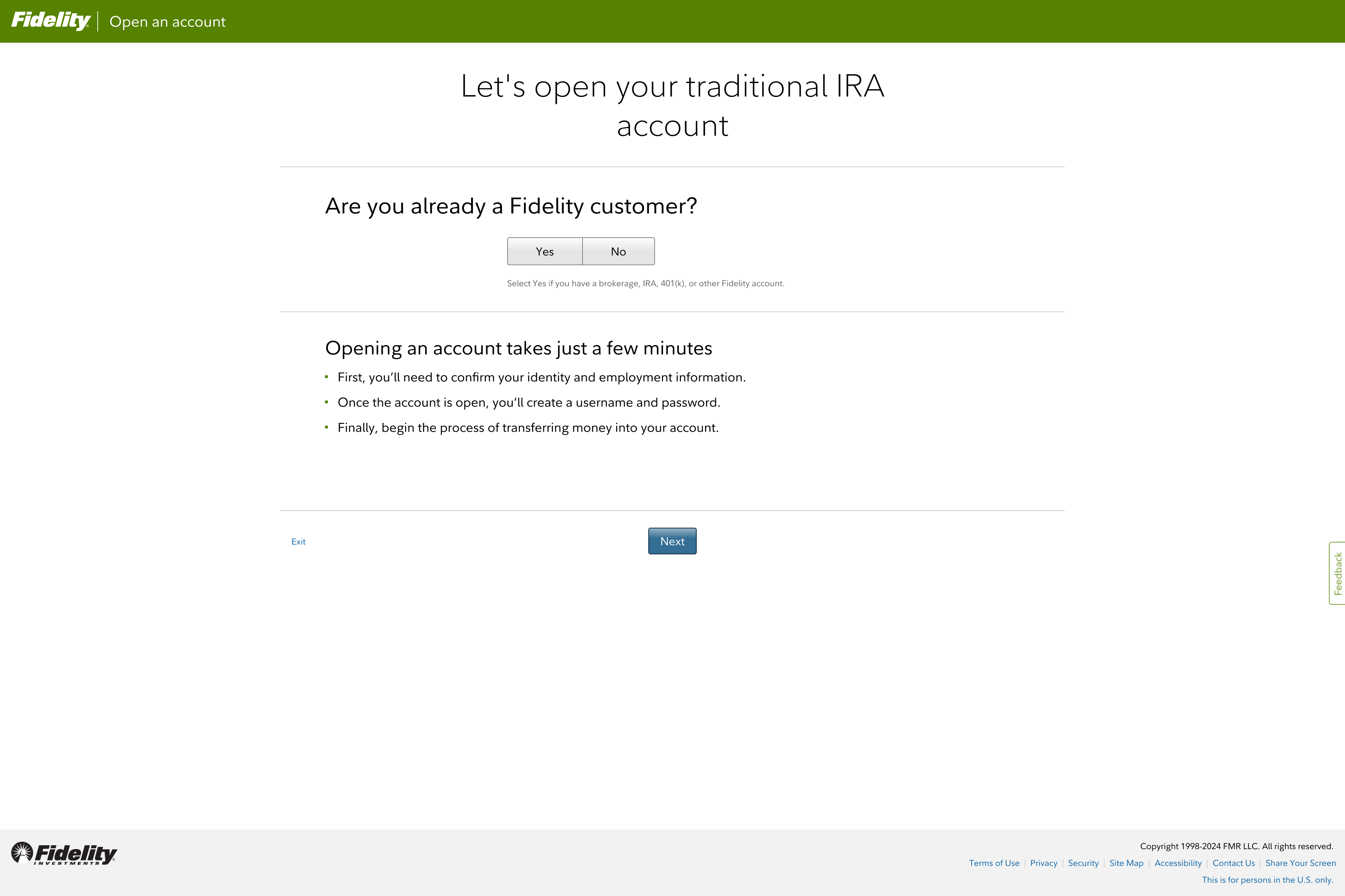 Open an account