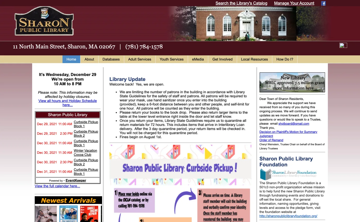 Current homepage