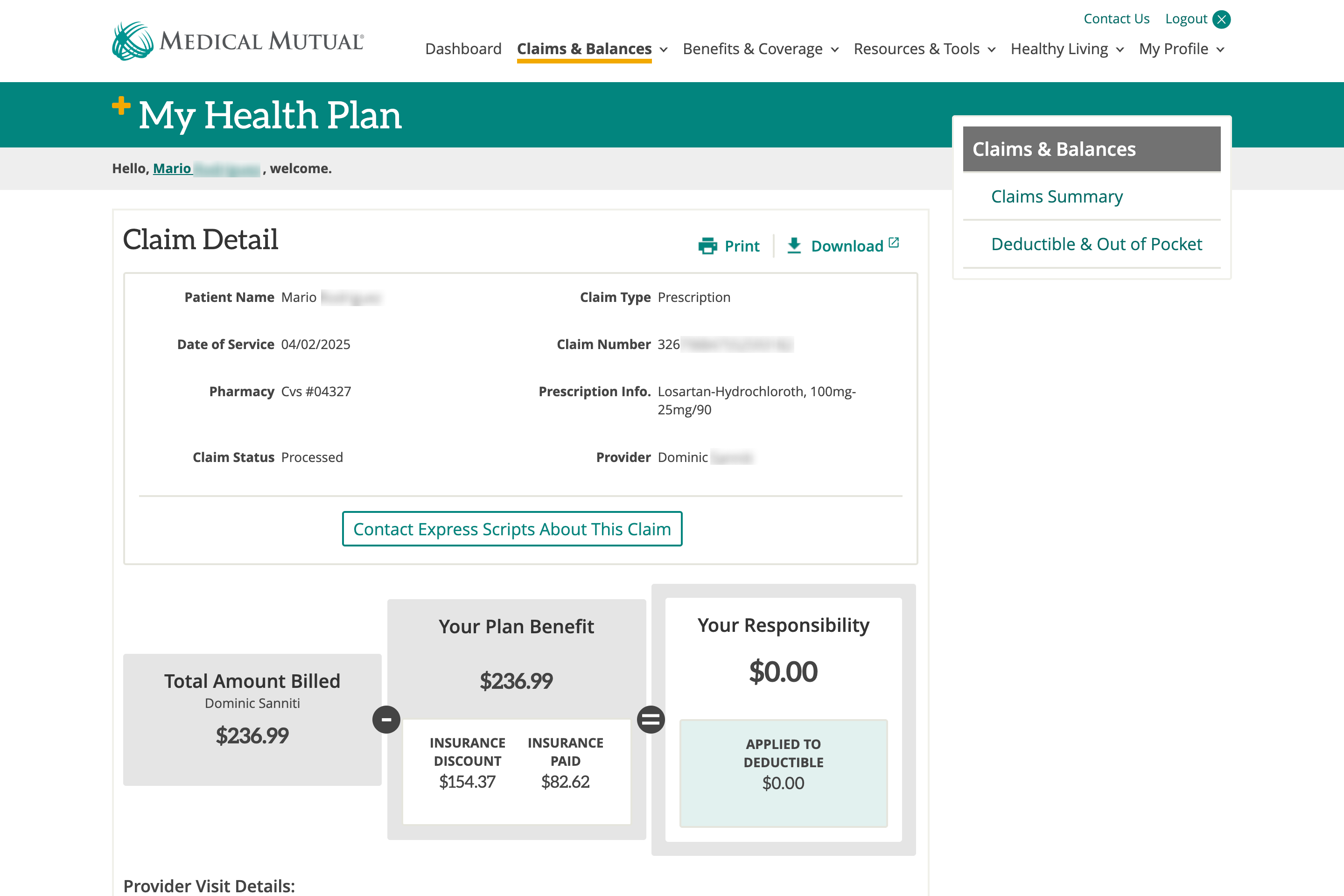 Claim Detail